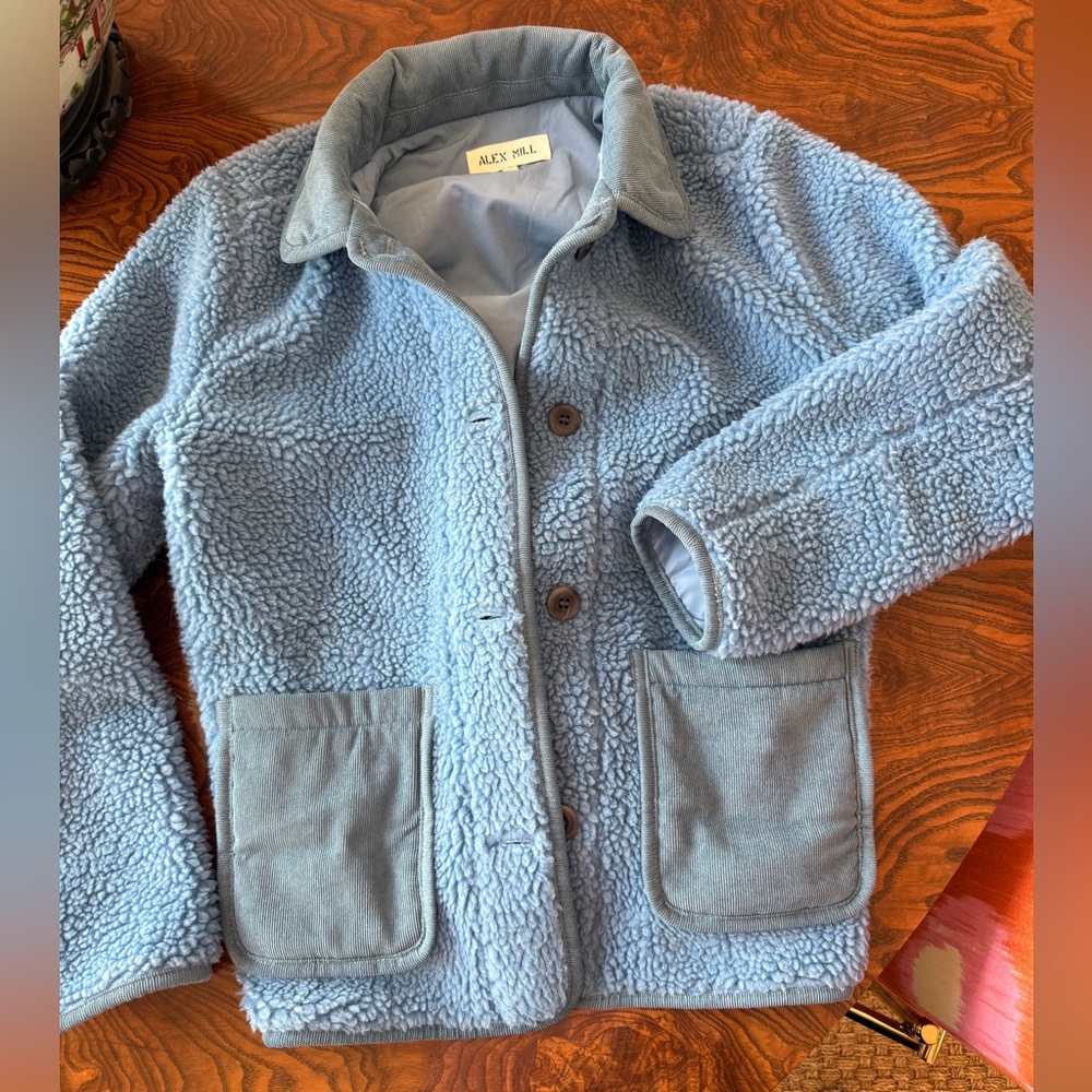 Alex Mill Blue Sherpa Jacket